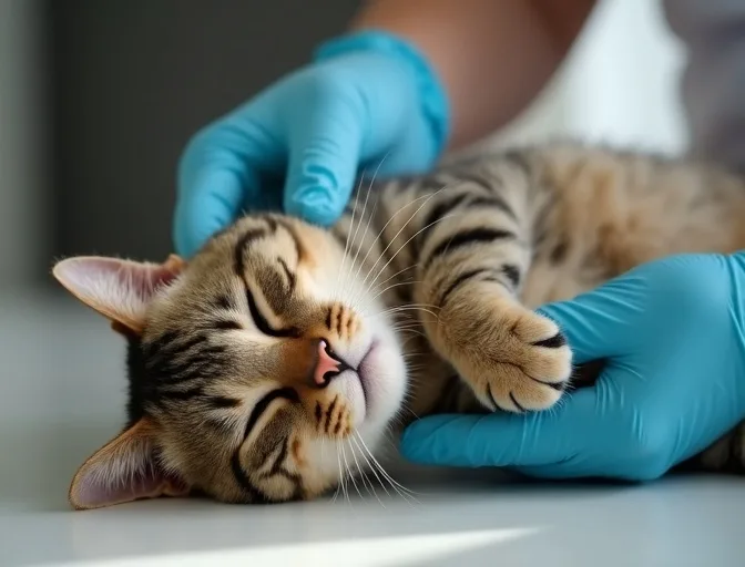 Specialist carefully handling a deceased cat with dignity in Dandenong